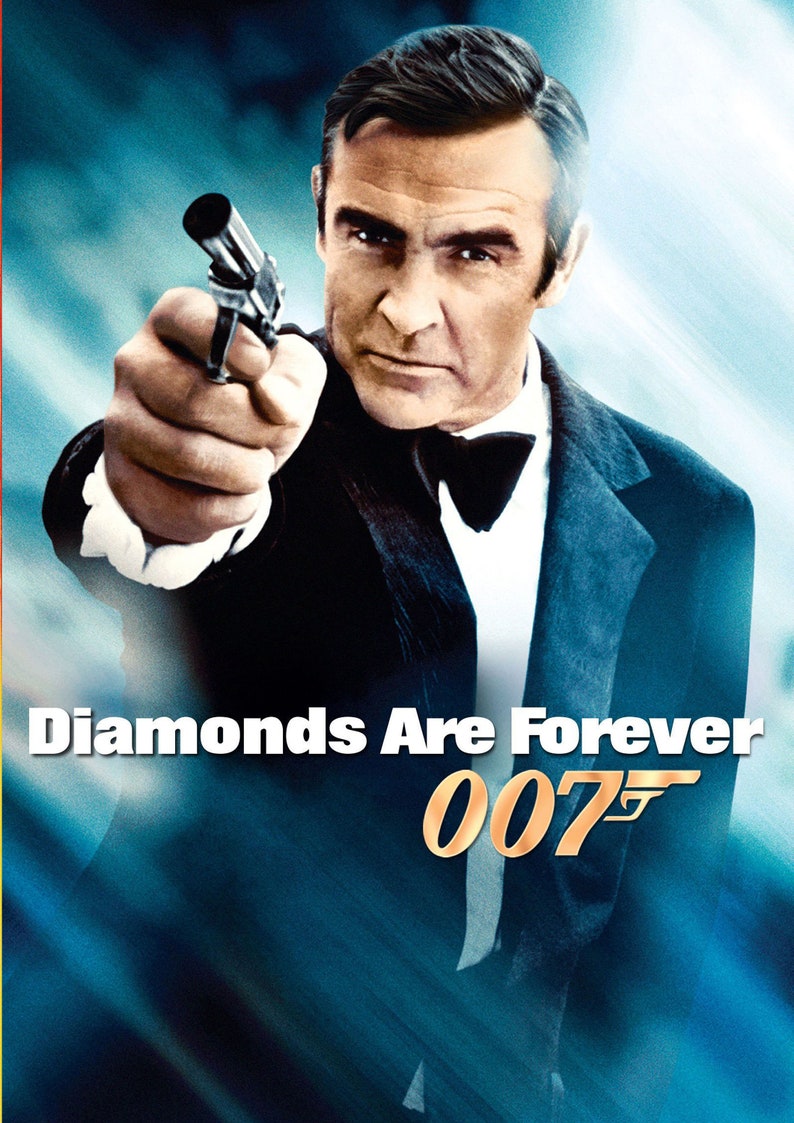 Diamonds Are Forever 1971 Poster James Bond Series Spy Film - Etsy