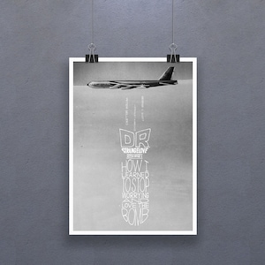 Dr. Strangelove or: How I Learned to Stop Worrying and Love the Bomb Poster Stanley Kubrick Film Retro Cinema Print Art Gift