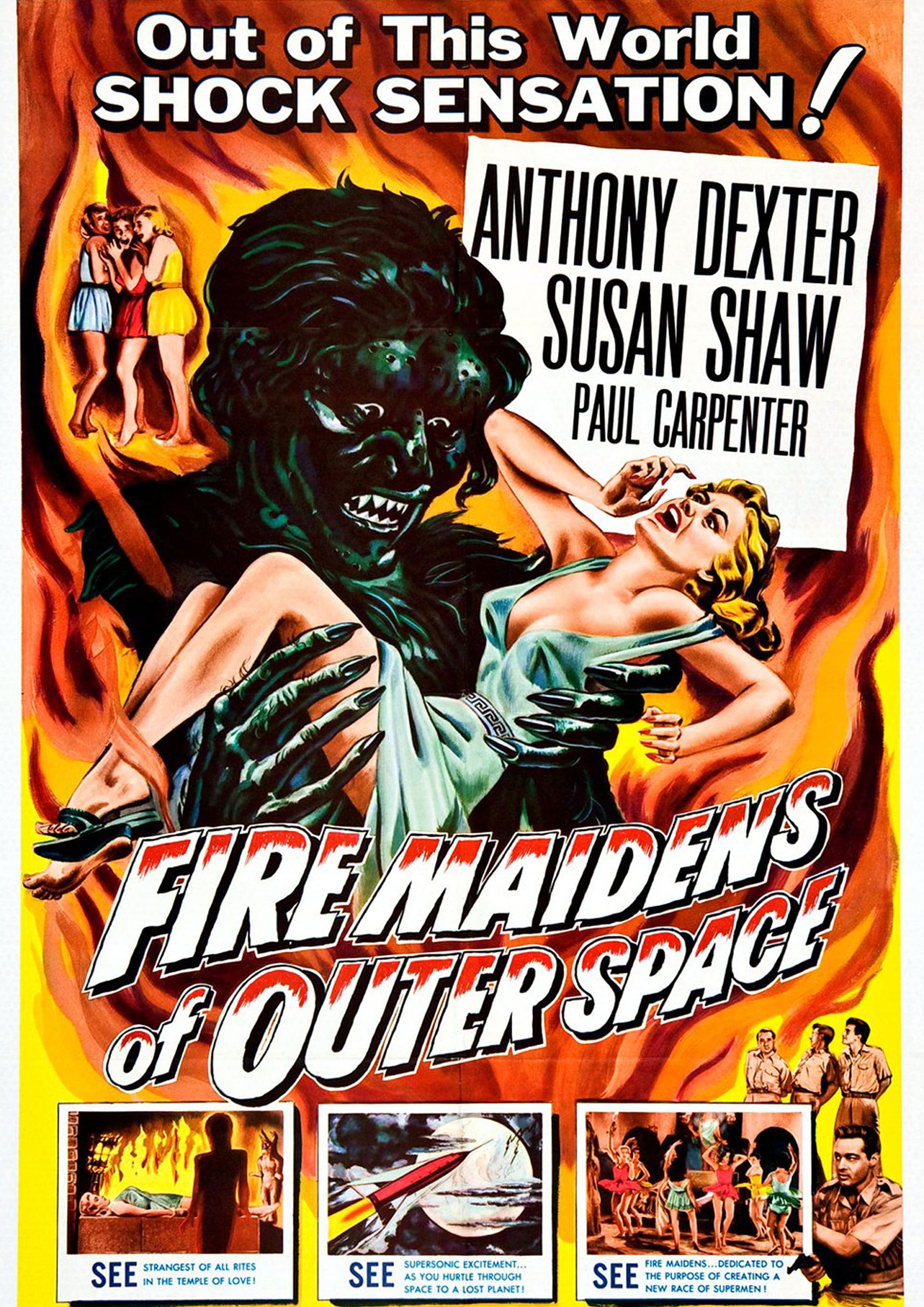 Fire Maidens of Outer Space (1956) Poster British Black-and-white