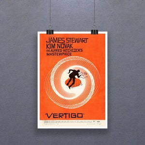 Vertigo Poster Hitchcock Film Film Wand Dekoration Retro Kino Druck Kunst Geschenk