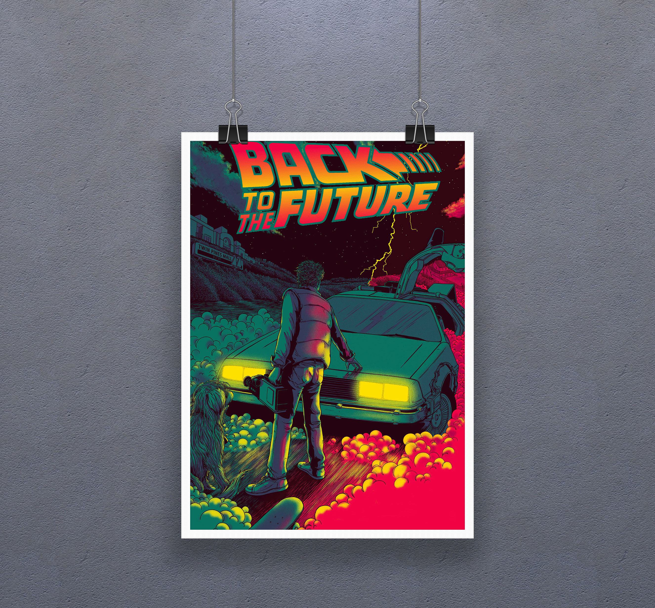 Back to the Future (1985) Poster Robert Zemeckis Movie Marty Mcfly
