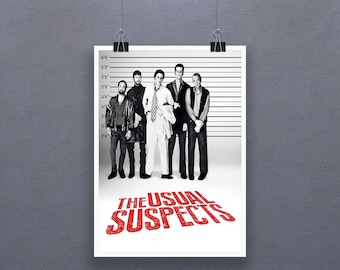 The Usual Suspects (1995) Poster Stephen Baldwin, Gabriel Byrne, Benicio del Toro, Kevin Pollak, Kevin Spacey Print Art Gift