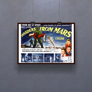 火星からの侵略者 (1953) ポスター アメリカン スーパーシネカラー SF 映画 装飾 アート ジミー ハント ヘレナ カーター ポスター ギフト