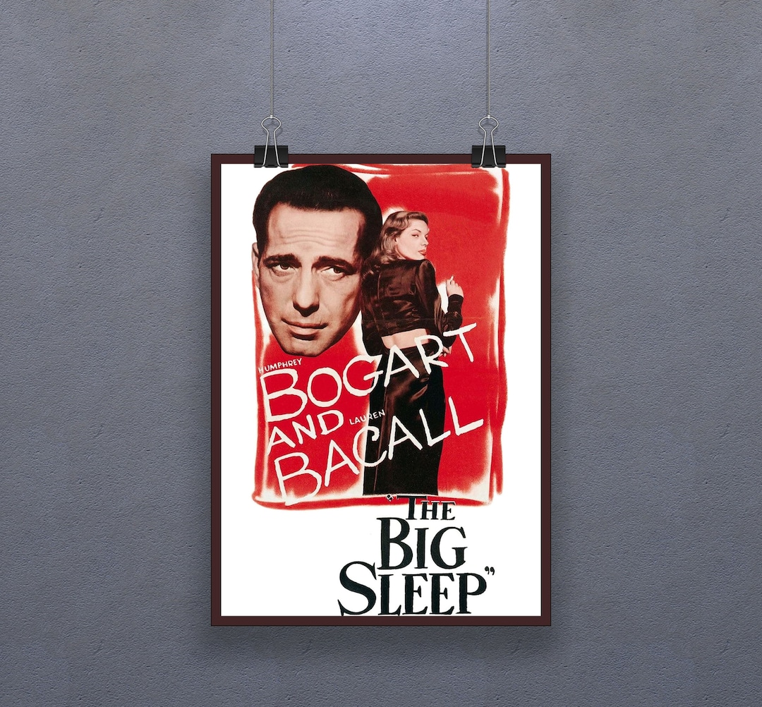 The Big Sleep (1946) Poster Film Noir Wall Decor Humphrey Bogart Lauren ...