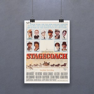 Stagecoach (1939) Poster Western Film Wall Decor Claire Trevor John Wayne Andy Devine Art Gift