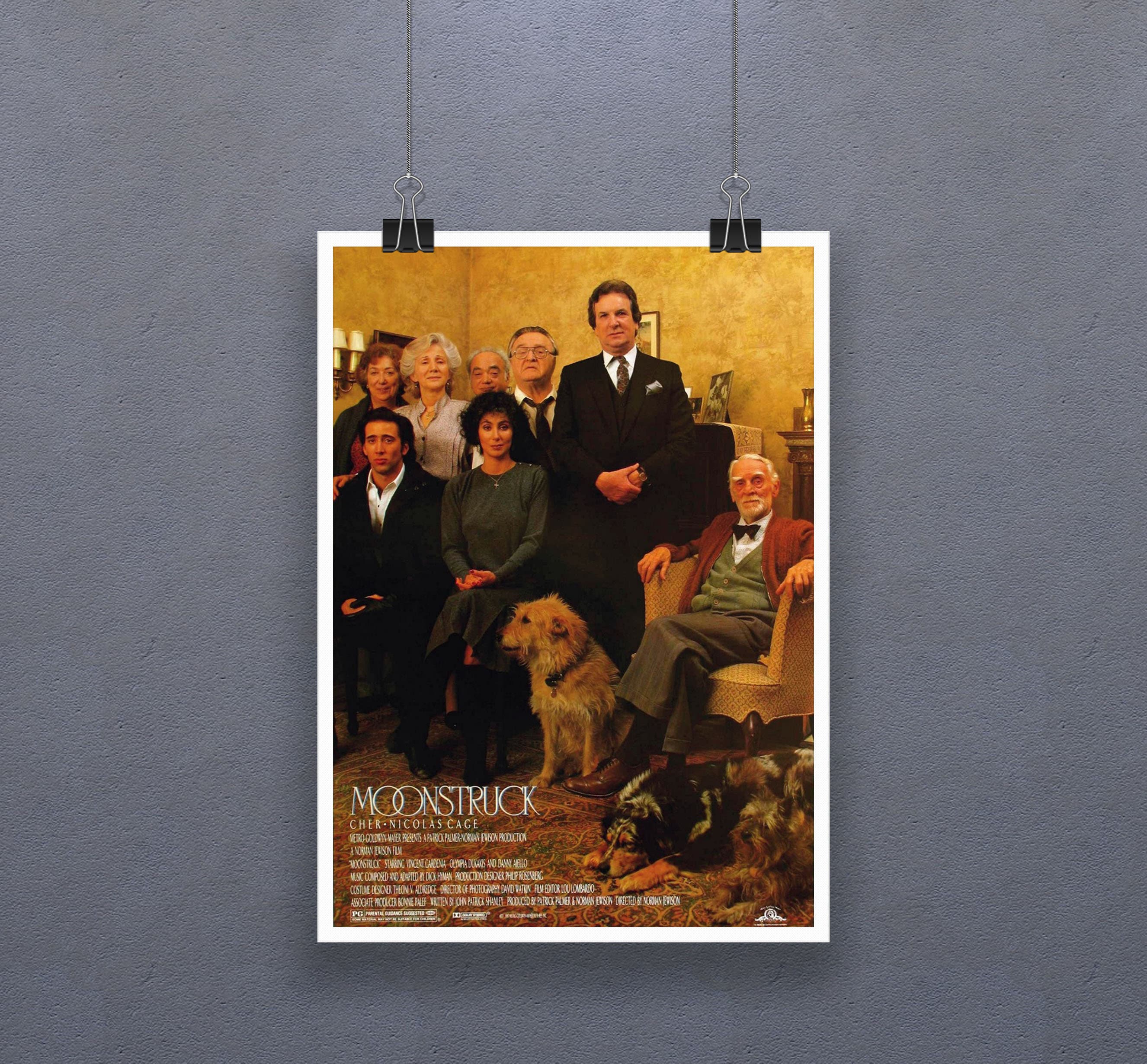 Moonstruck Poster American Romantic Comedy Film Wall Decor Retro Cinema Print Art Gift