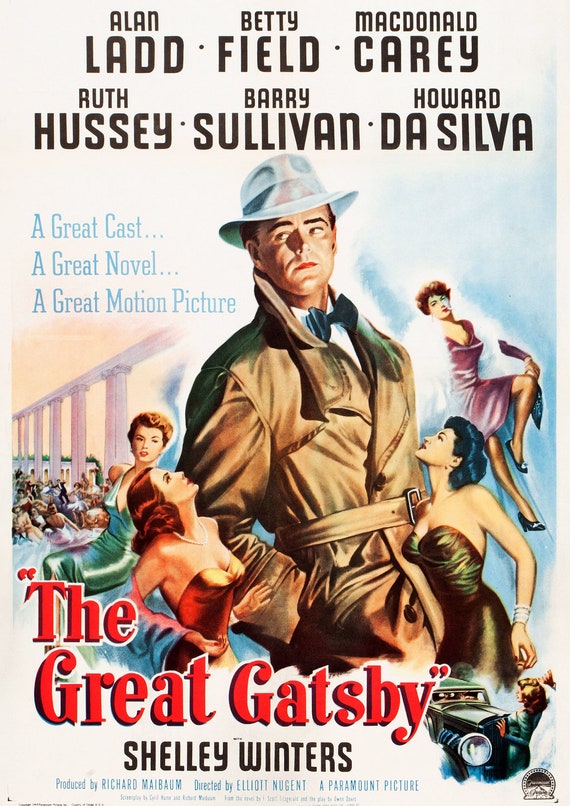 The Great Gatsby (1949) Poster American Drama Film Wall Decor