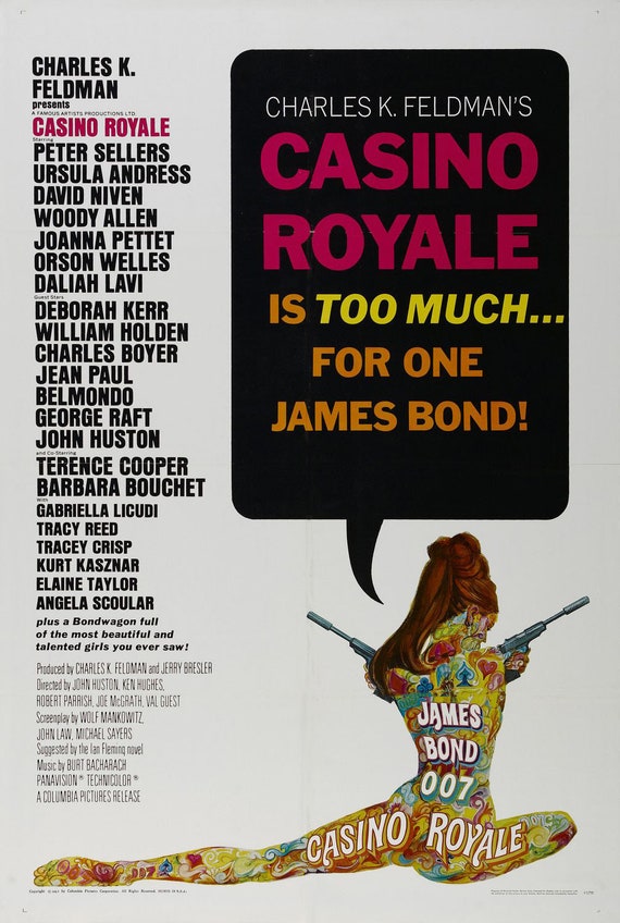 Casino Royale (1967) Poster James Bond series Spy Film Wall Decor Print  Peter Sellers Ursula Andress Barbara Bouchet David Niven Art Gift