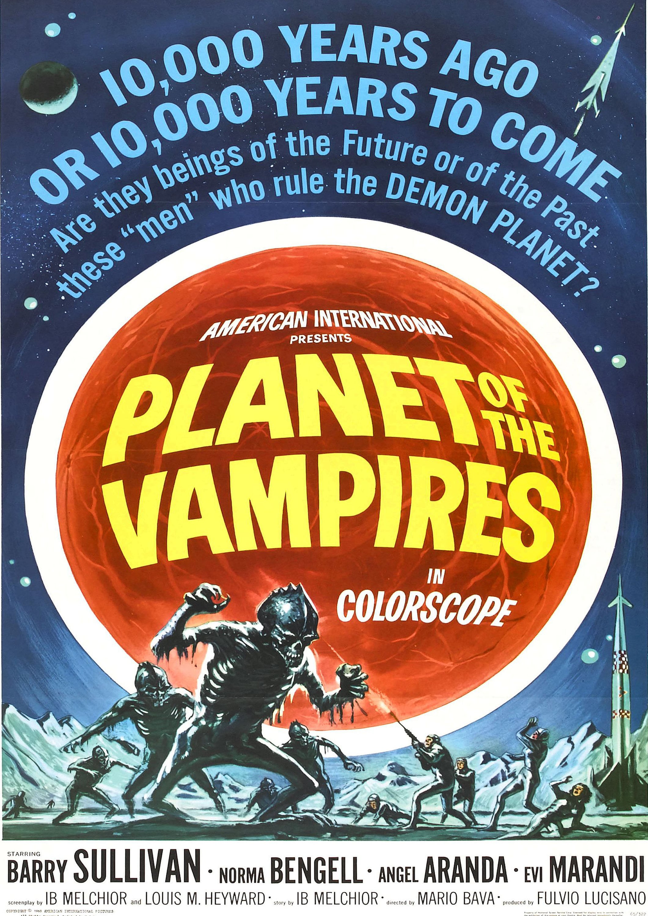 Planet of the Vampires (1965) Poster Italian Science Fiction