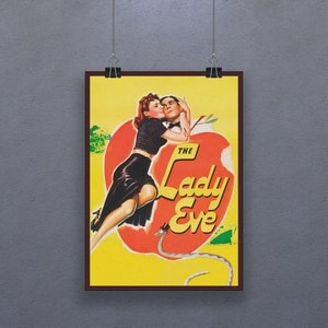 The Lady Eve (1941) Poster American Screwball Comedy Film Wall Decor Barbara Stanwyck Henry Fonda Art Gift