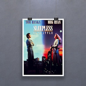 Sleepless in Seattle (1993) Poster Tom Hangs and Meg Ryan Movie Print Art  Gift