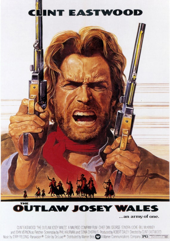 額装済/Lace and Leather/クリストファー ジョイス/ポスター The Outlaw Josey Wales (1976) Poster American Revisionist Western