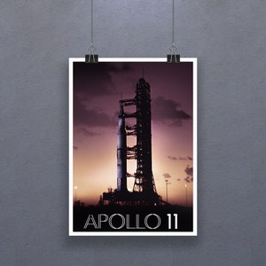 Apollo 11 (1969) Poster Neil Armstrong and Buzz Aldrin NASA Print Art  Gift