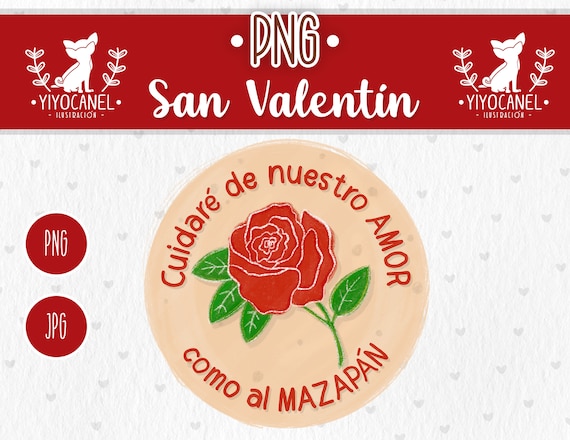 Mexican Valentines Png, Mazapan Candy, Spanish Quote (Digital Download)