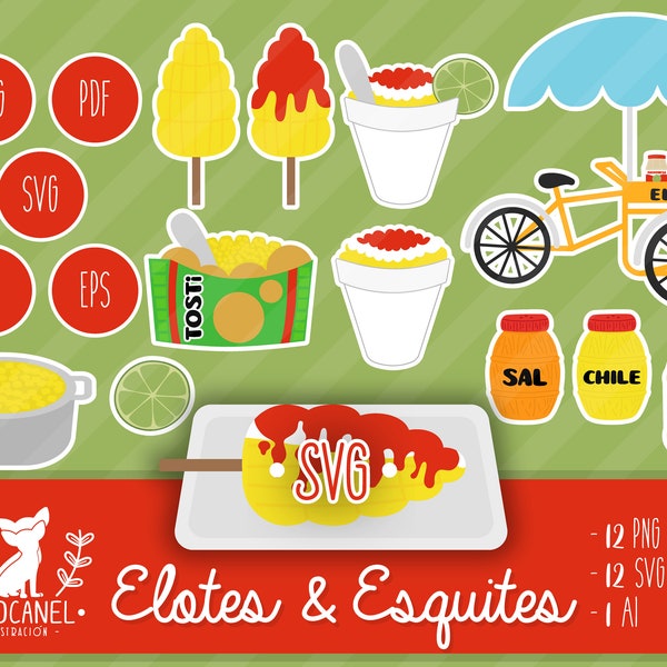 Elotes svg, Elotes svg file for cricut, Cinco de mayo svg, Elotes svg bundle, Corn on the cob svg, Mexican party svg, Elotes svg for shirt