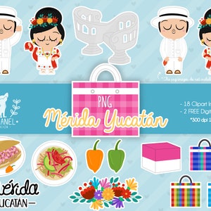 Merida Yucatan clipart, Merida clipart, Mexican clipart, Mexican sublimation, Yucatan mexico, Yucatan png, Cochinita clipart, Salbute png