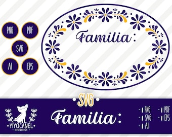Familia Talavera Tile SVG, Mexican Ceramic Design (Digital Files)
