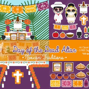 死者の日クリップアート、メキシコの祭壇クリップアート、メリダクリップアート、メキシコの伝統、頭蓋骨クリップアート、メキシコクリップアート、死者の日