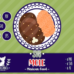 Mole svg, Mexican cuisine svg file for cricut, Mexican dishes svg, Mole sauce svg, Mexican mole, Mexican traditional food svg, Mole mexicano