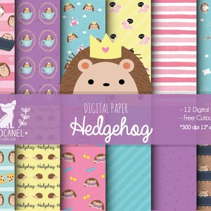hedgehog digital paper, FREE hedgehog cut out sheet, hedgehog design, erizo Papel digital, Hedgehog seamless , hedgehog pattern