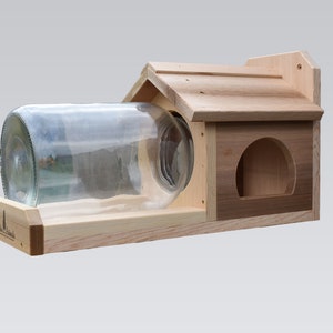 Garden Artworks Squirrel Jar Feeder Made in the USA. Quality Strong Screw Construction.