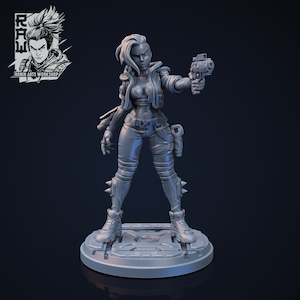 Cyberpunk Girl -  Jennifer Lowell - Spitfire (Ronin Art Workshop)