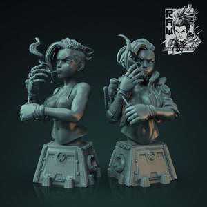 Cyberpunk Girl -  Spitfire Bust - Jennifer Lowell (Ronin Art Workshop)