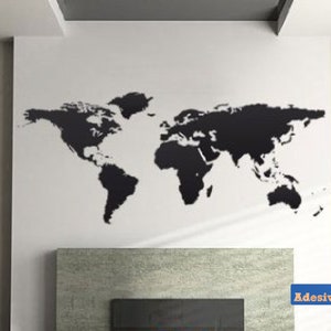 World Map Wall Sticker Home Decoration Interior Design Adhesive4You