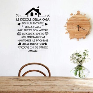 Wall Sticker The rules of the house Smile Home Decoration Interior Design Wall Decal4You