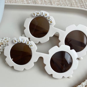 Flower Girl Sunglasses Flower Shaped SunGlasses For Girls Flower Girl Gift Idea Toddler Petal Patrol Flower Girl Proposal Gift