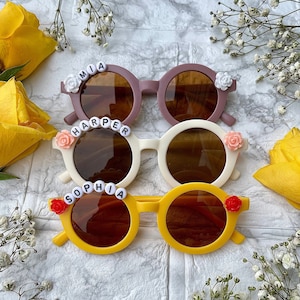 Valentines gifts for Girl Rose Personalized Name sunglasses|baby gift|Toddler Gift and Kids | Kids Valentine’s Day Jewelry