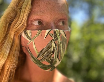 Jungle Palms Adjustable Cotton Face Mask