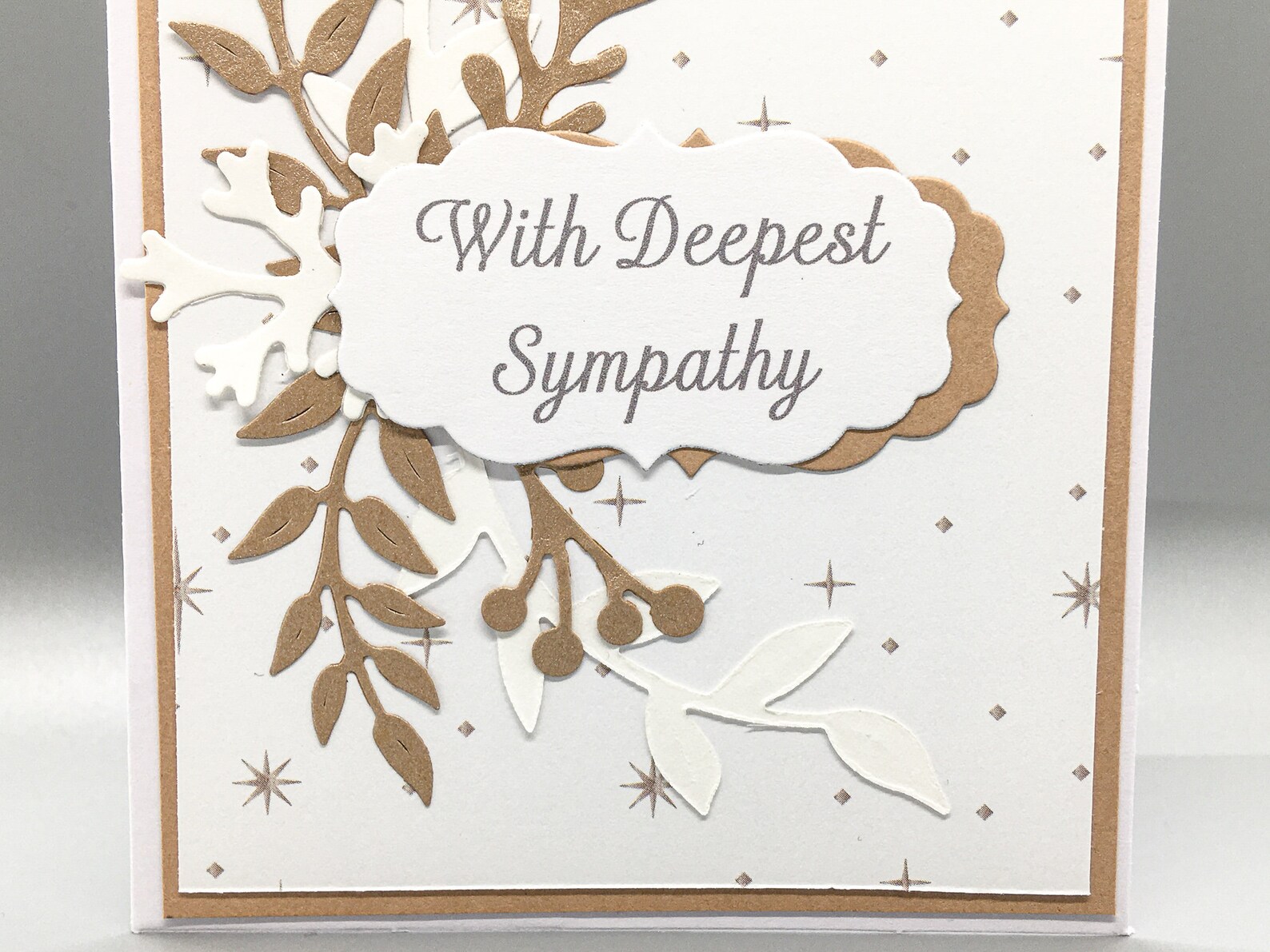 With Deepest Sympathy, Condolence Card, Elegant Sympathy Card