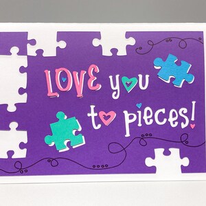 Puzzle carte amour, carte puzzle, jolie carte amour, carte d'anniversaire, carte d'anniversaire, carte amour en morceaux, carte puzzle Saint Valentin
