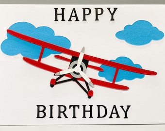 Karta samolotu, karta pilota, karta urodzinowa dla dziecka, karta urodzinowa, karta dla taty, karta dla mamy, karta lotnicza