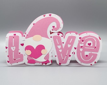 Karta z krasnalem miłosnym, karta walentynkowa, karta w kształcie serca, karta rocznicowa