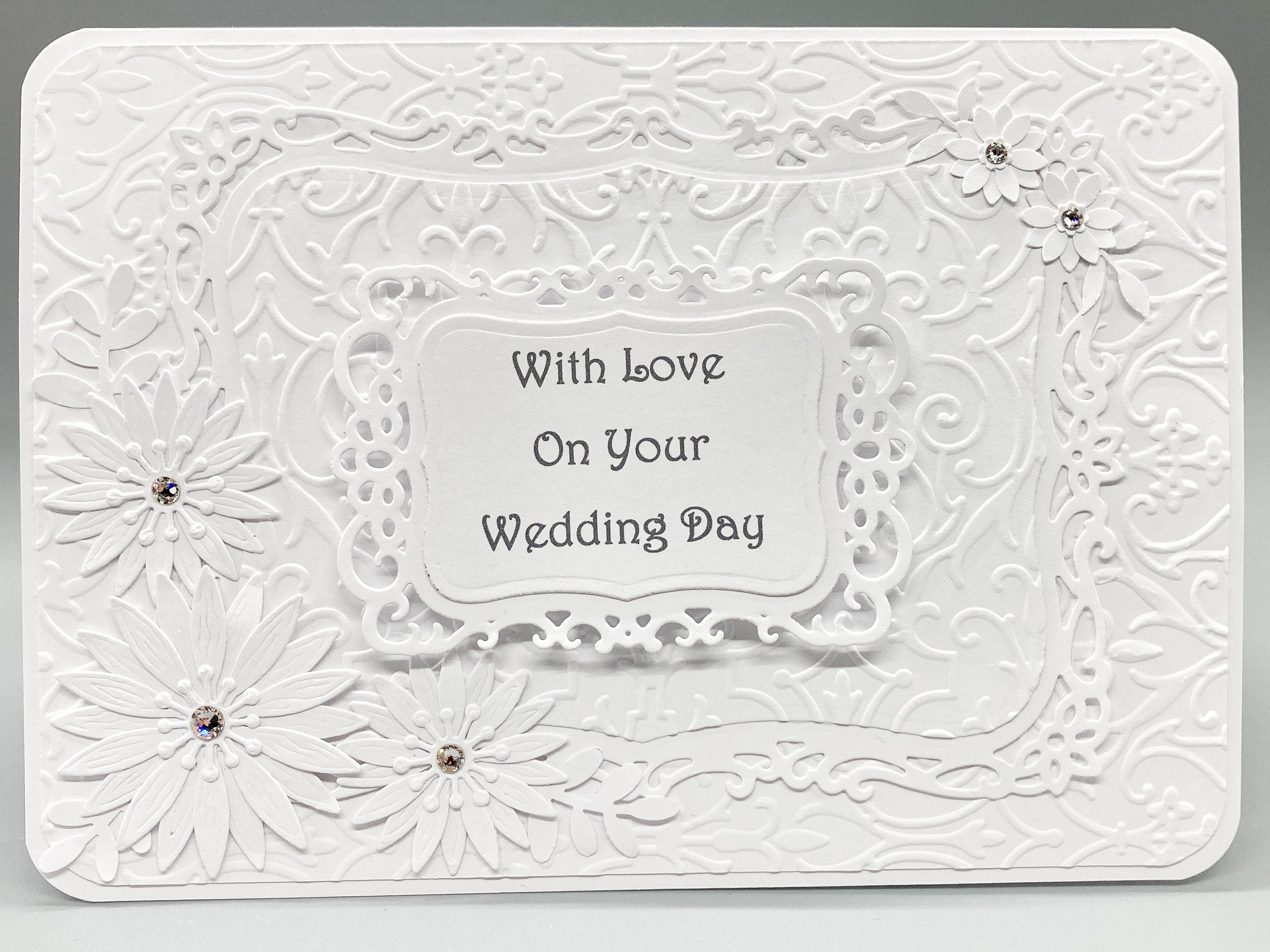 Wedding Card Handmade Elegant Wedding Card With Love on Your - Etsy