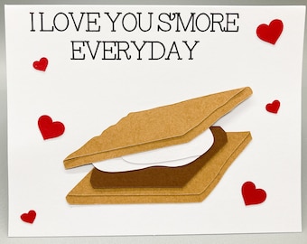 Zabawna kartka miłosna S'More: gra słów na rocznicę, Walentynki