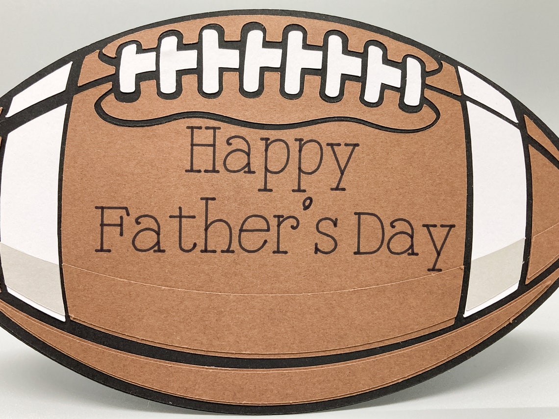 Football Fathers Day Card Sports Fathers Day Card Dads Day Etsy