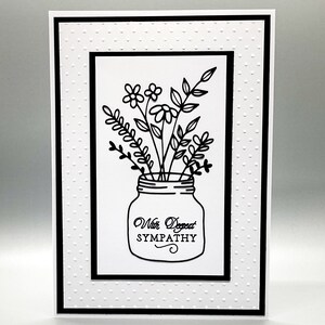 Blumenbeileidskarte, mit tiefstem Mitgefühl, Blumenbeileidskarte, Beileidkarte, hübsche Beileidskarte, Verlustkarte, Trauerkarte