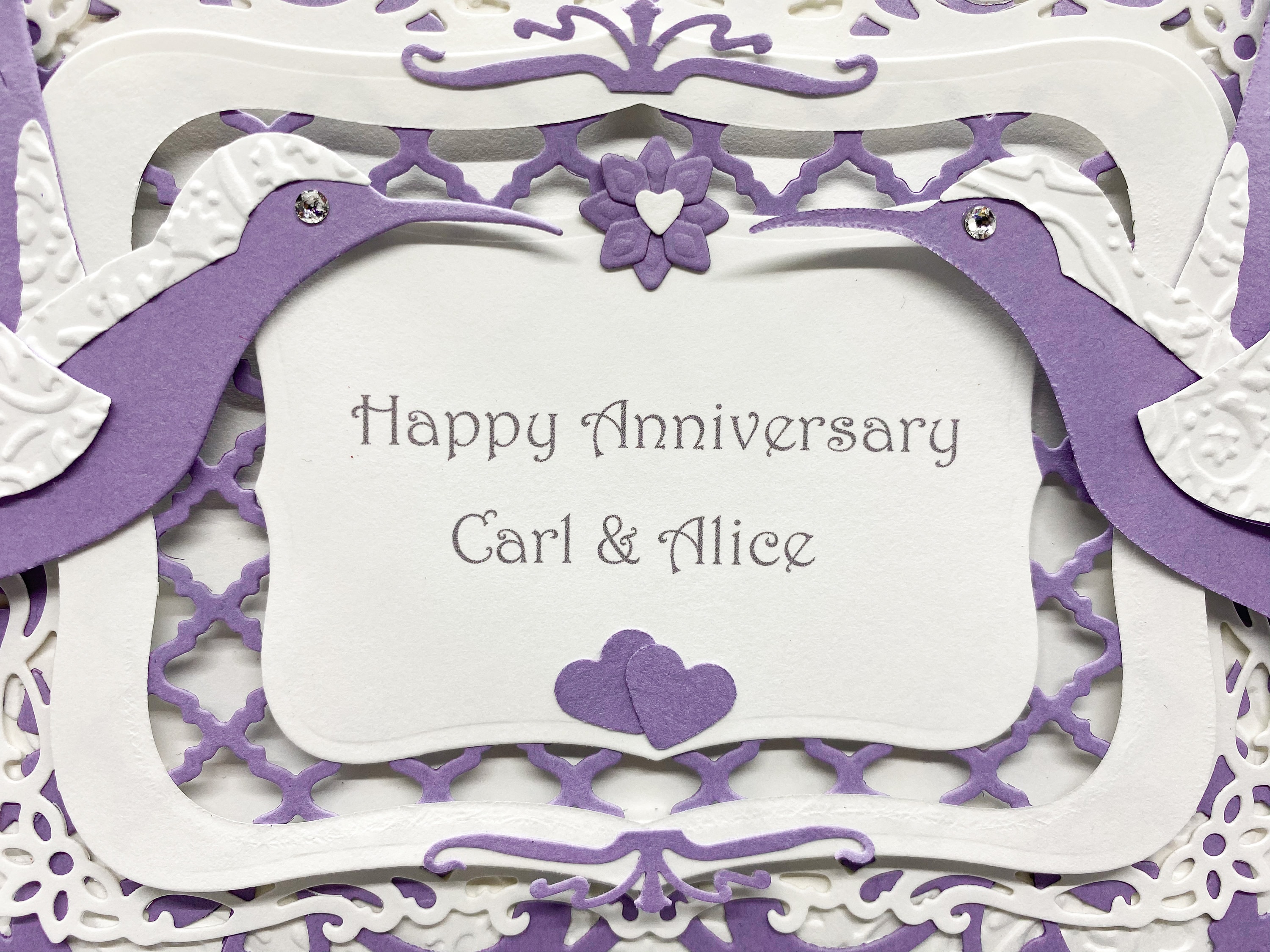 Personalized Anniversary Card, Personalized Wedding Card, Beautiful