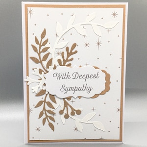 Avec la plus profonde sympathie, carte de condoléances, carte de sympathie élégante, belle carte de sympathie, jolie carte de sympathie, carte de deuil, carte de chagrin