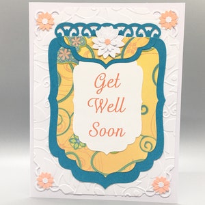Get Well Soon Karte, Florale Get Well Karte, Feel Better Soon Karte, Hübsche Get Well Soon Karte