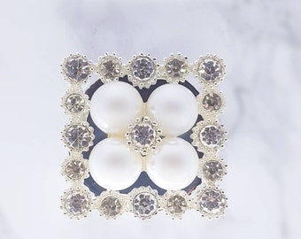 Purple Beaded Eye with Rhinestones and Dripping Pearl Phone Pop Grip Choose Your Background Color! Mermaid Green Blue