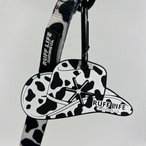 Cow Print Cowboy Hat Poo Buddy, Hands Free Poo Bag Holder