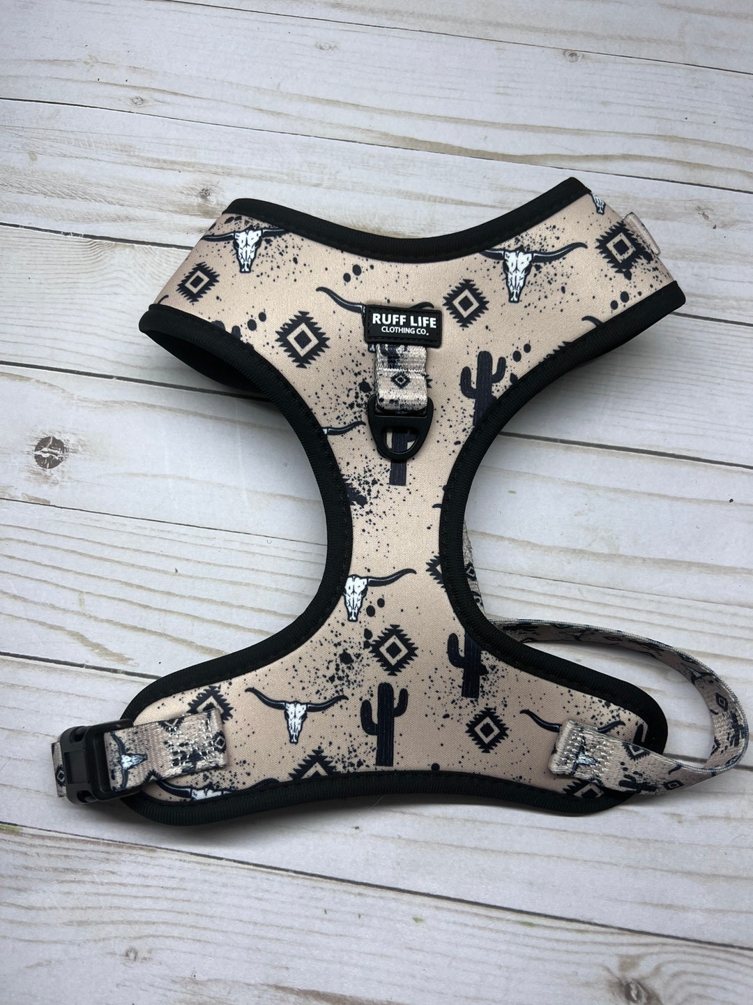Western Print Dog Harness, Ruff Life Clothing Co, Walk Wear, Pet ...
