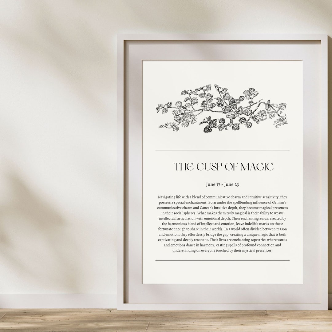 Cusp Gemini/cancer Cusp Reading Wall Art, Gemini Gift, Cancer Gift