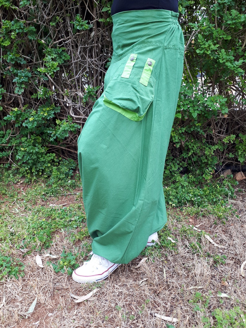 Cotton harem pants Unisex drop crotch cotton trouser Harem trouser for him her One size afgan pants Comfortable wide baggy yoga pants