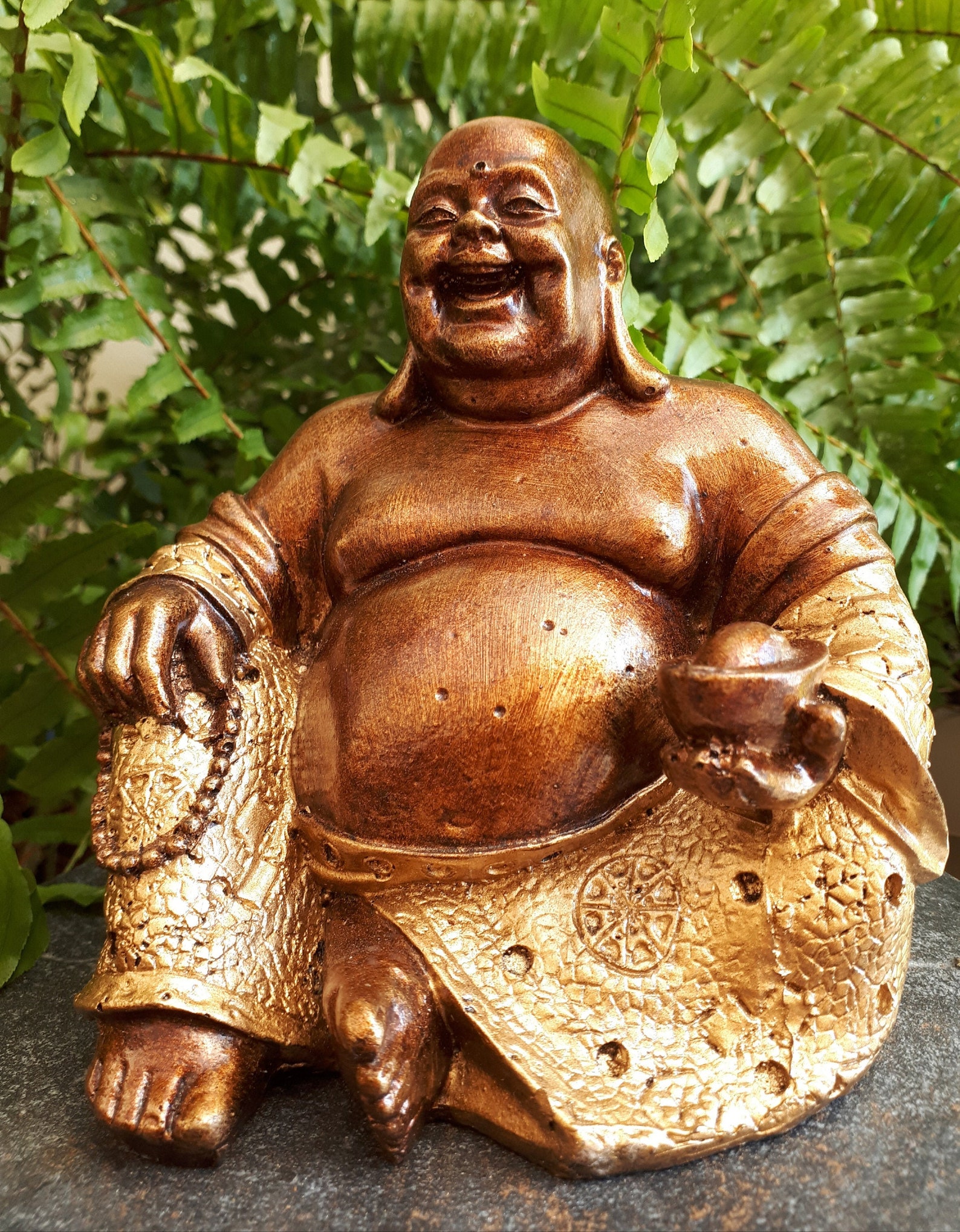 buda estatua gordo resina