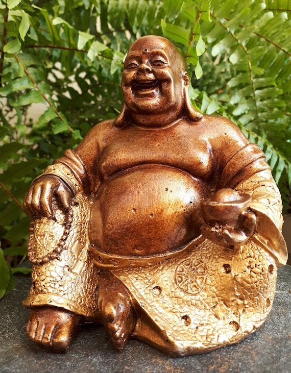 Resin Laughing Buddha Statue. Fat Buddha Resin Figurine. Happy Etsy